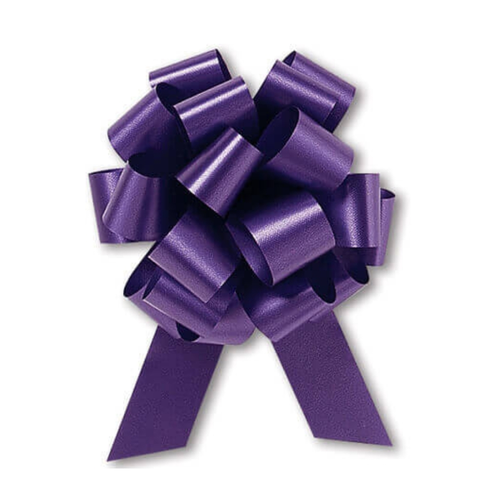 Set of six flora satin pull bows
